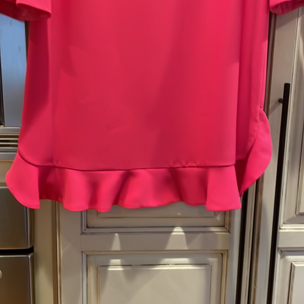 Kate spade size 10 hot pink long sleeve dress worn 1 time - Picture 3 of 4